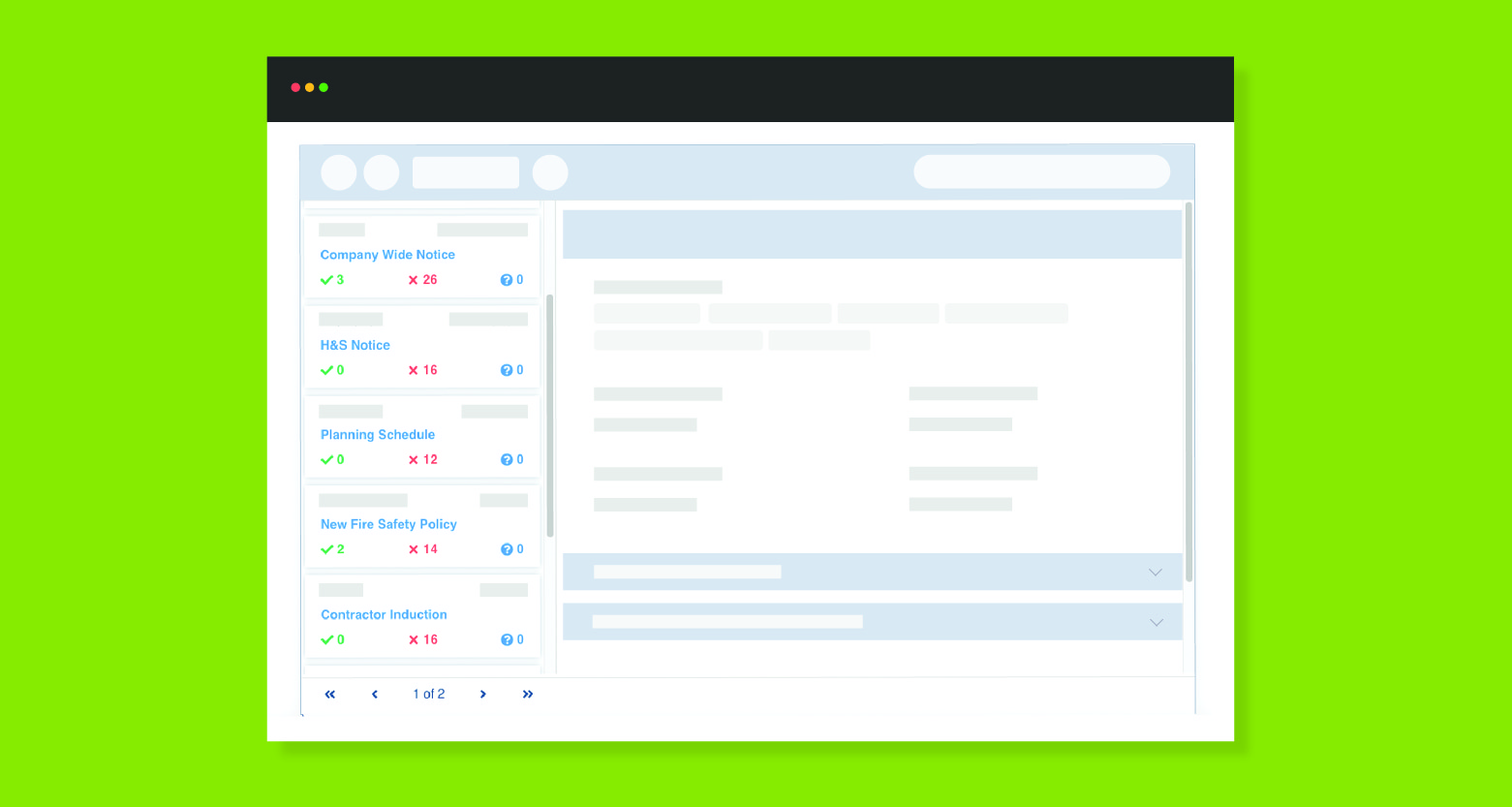 screenshot of Read & Sign